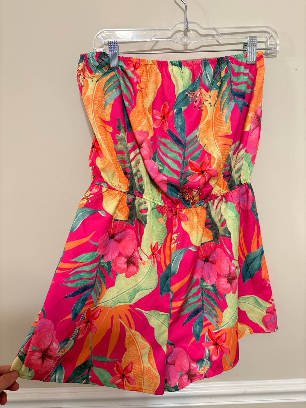 SHEIN Fuchsia Tropical Floral Mini Skirt